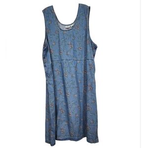 Vermont Country Store Ella Simone Floral Denim Jumper 3X (22)